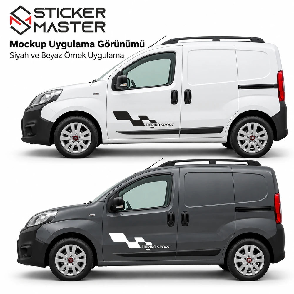 Fiat Fiorino İçin Uyumlu Aksesuar Yan Sport Sticker