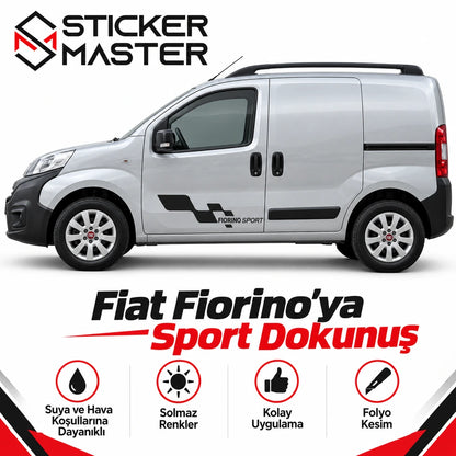 Fiat Fiorino İçin Uyumlu Aksesuar Yan Sport Sticker