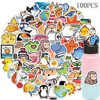 Karışık Sevimli Karikatür Sticker Seti 100’lü | Sticker Master