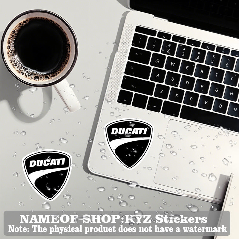 Ducati Logo Siyah Beyaz Sticker 2’li Set Vinil Çıkartma | Sticker Master