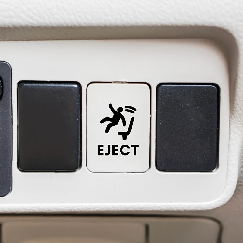 Boş araba düğmesi için EJECT çıkartma – su geçirmez vinil sticker tasarımı