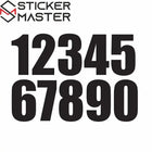 10 cm Numara Sticker Seti (0-9) | Yarış Rakamı (Her Renk)