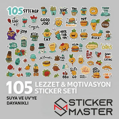 105 Adet Yılbaşı Christmas Graffiti JDM Araba Stickers Motor Bisiklet Laptop Sticker Etiket Çıkartma Sticker Master