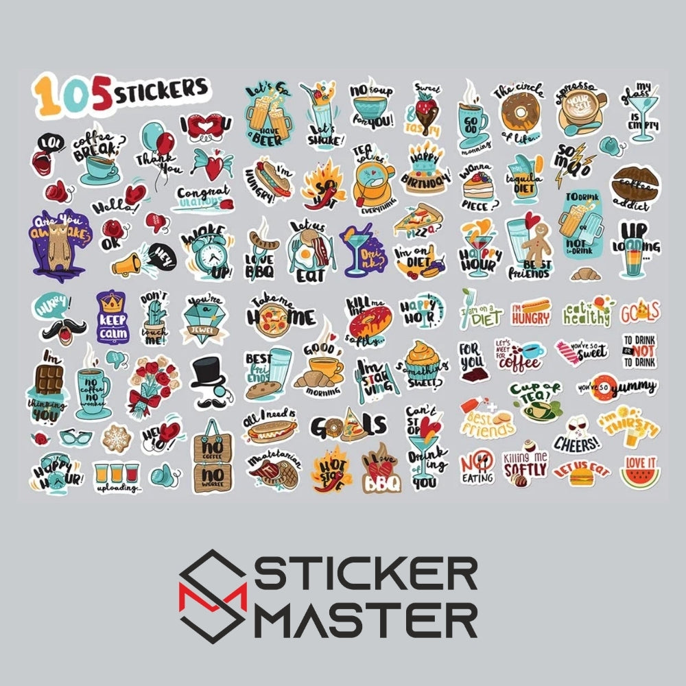Sticker Master 105 Adet Yılbaşı Christmas Graffiti JDM Araba Stickers Motor Bisiklet Laptop Sticker Etiket Çıkartma