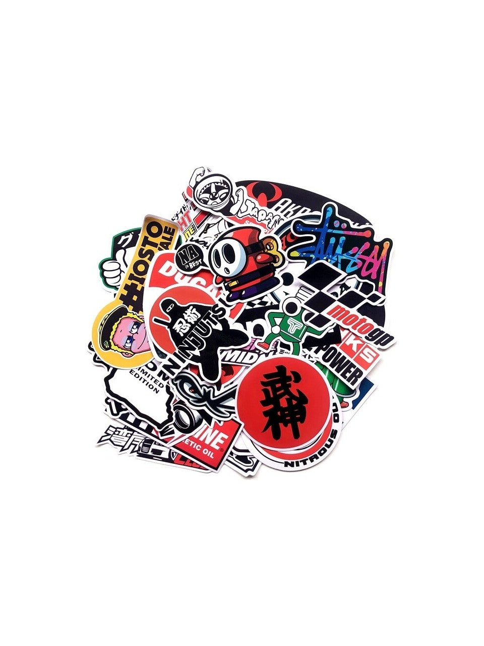 Sticker Master 40 Parça Marka Sticker Seti – Motosiklet, Kask, Laptop ve Valiz için Uygun Etiketler