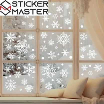 137 Parça Yılbaşı Kar Tanesi Sticker Seti | Kendinden Yapışkanlı Kış Dekoru - Sticker Master