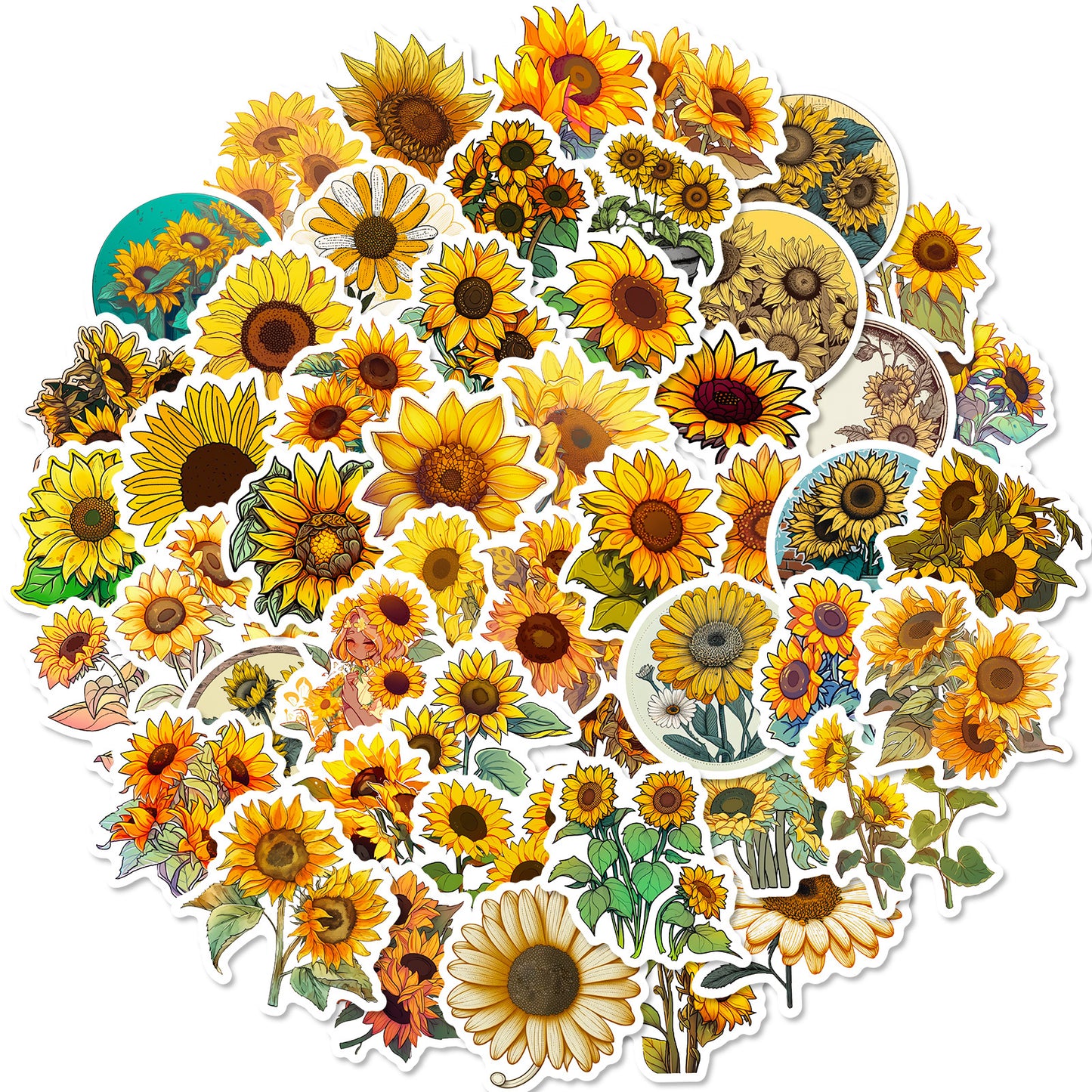 Ayçiçeği Sticker Seti (50’li) | Sticker Master