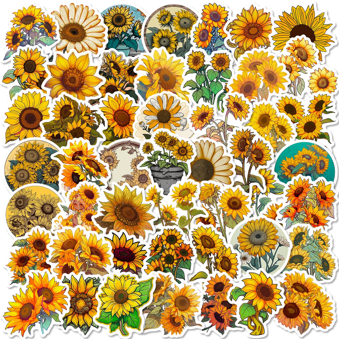 Ayçiçeği Sticker Seti (50’li) | Sticker Master