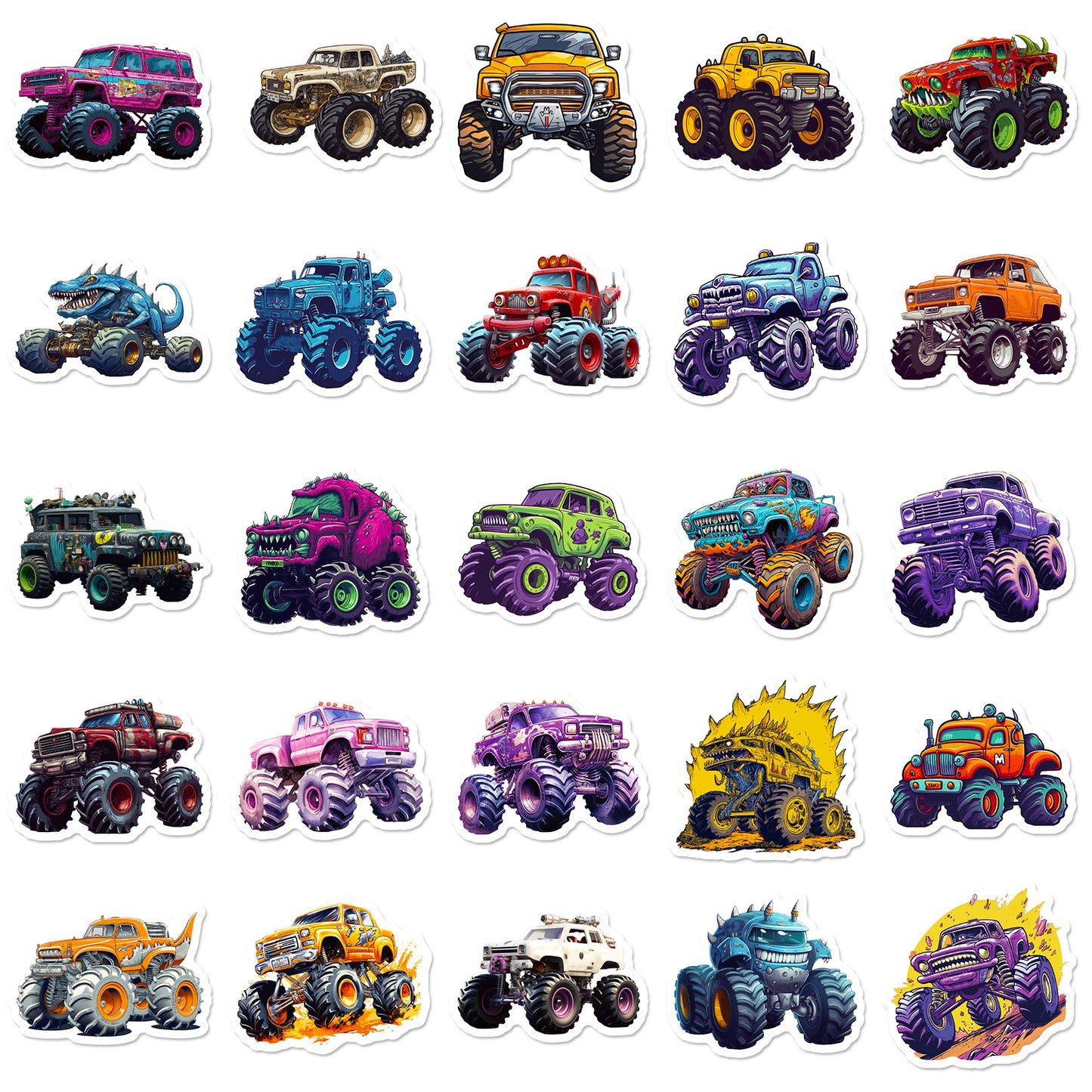 Monster Truck Sticker Seti 50’li | Sticker Master