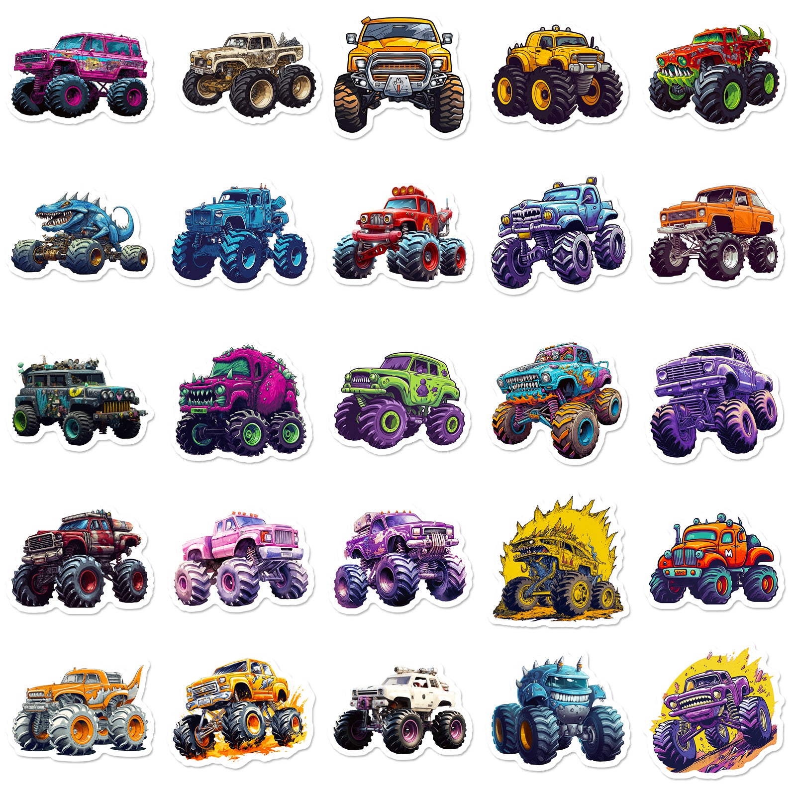 Monster Truck Sticker Seti 50’li | Sticker Master