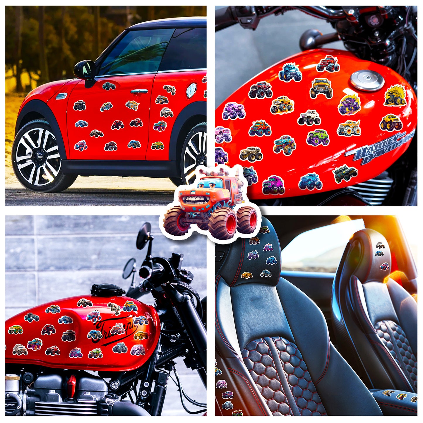 Monster Truck Sticker Seti 50’li | Sticker Master