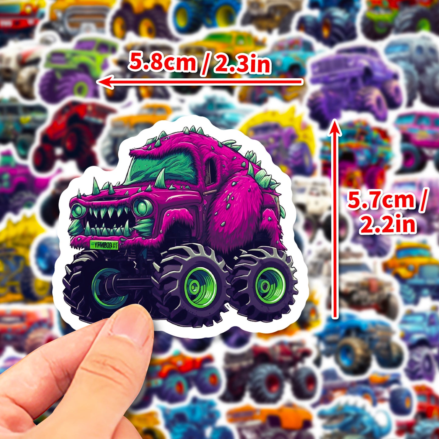 Monster Truck Sticker Seti 50’li | Sticker Master