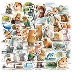 Akvarel Sevimli Hayvan Sticker Seti 50’li | Sticker Master
