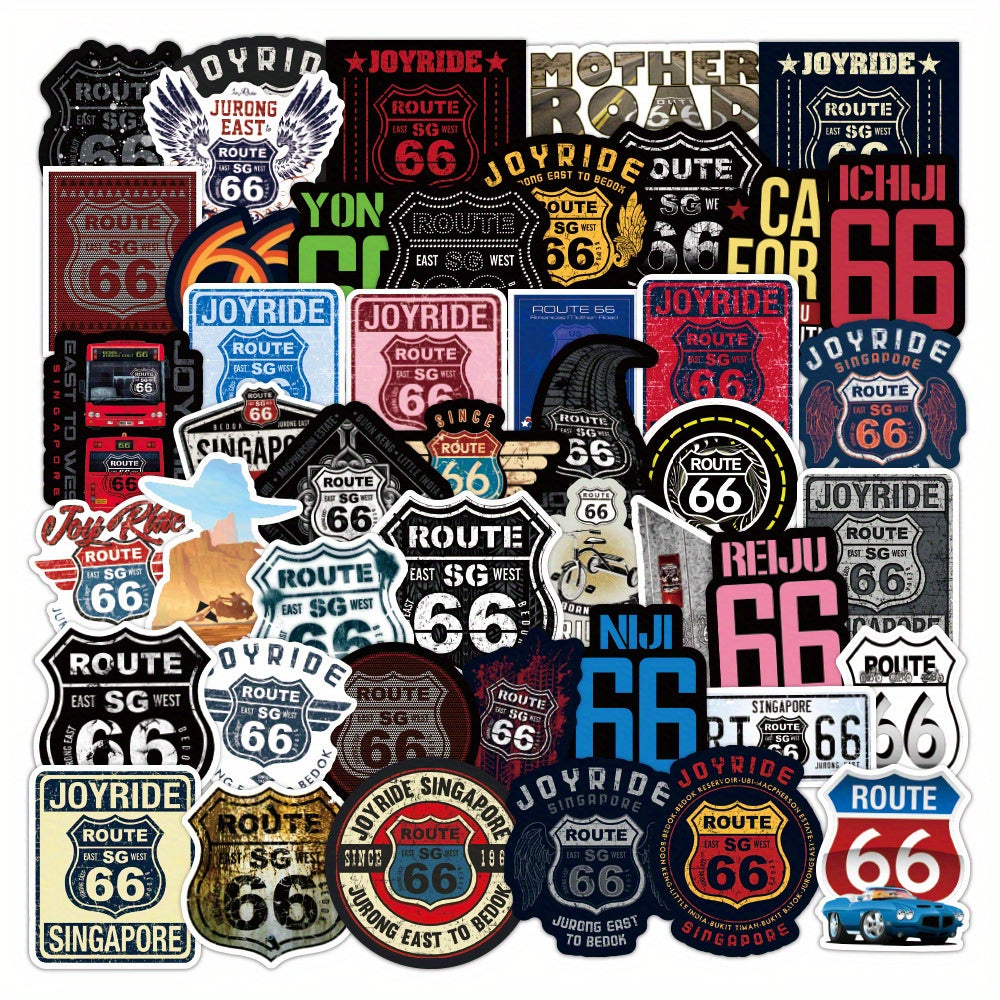Route 66 Araba Sticker Seti (50’li) | Sticker Master