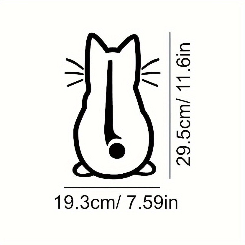Komik Kedi Arka Cam Stickerı 19x29,5 | Sticker Master