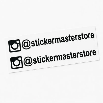 Kişiye Özel Instagram Sticker | Sosyal Medya Araç Çıkartması (2 Adet) | Sticker Master