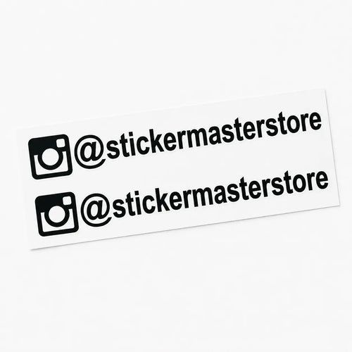 Kişiye Özel Instagram Sticker | Sosyal Medya Araç Çıkartması (2 Adet) | Sticker Master