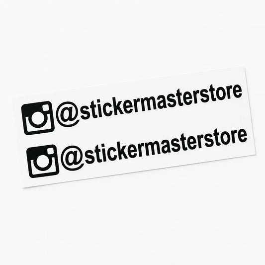 Kişiye Özel Instagram Sticker | Sosyal Medya Araç Çıkartması (2 Adet) | Sticker Master