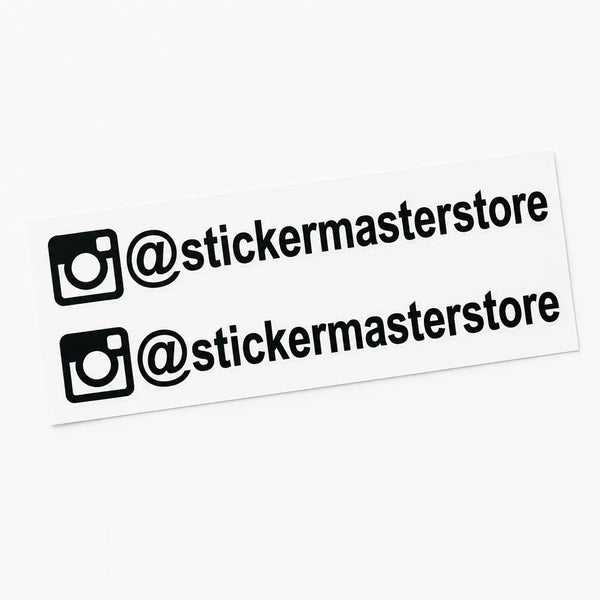 Kişiye Özel Instagram Sticker | Sosyal Medya Araç Çıkartması (2 Adet) | Sticker Master