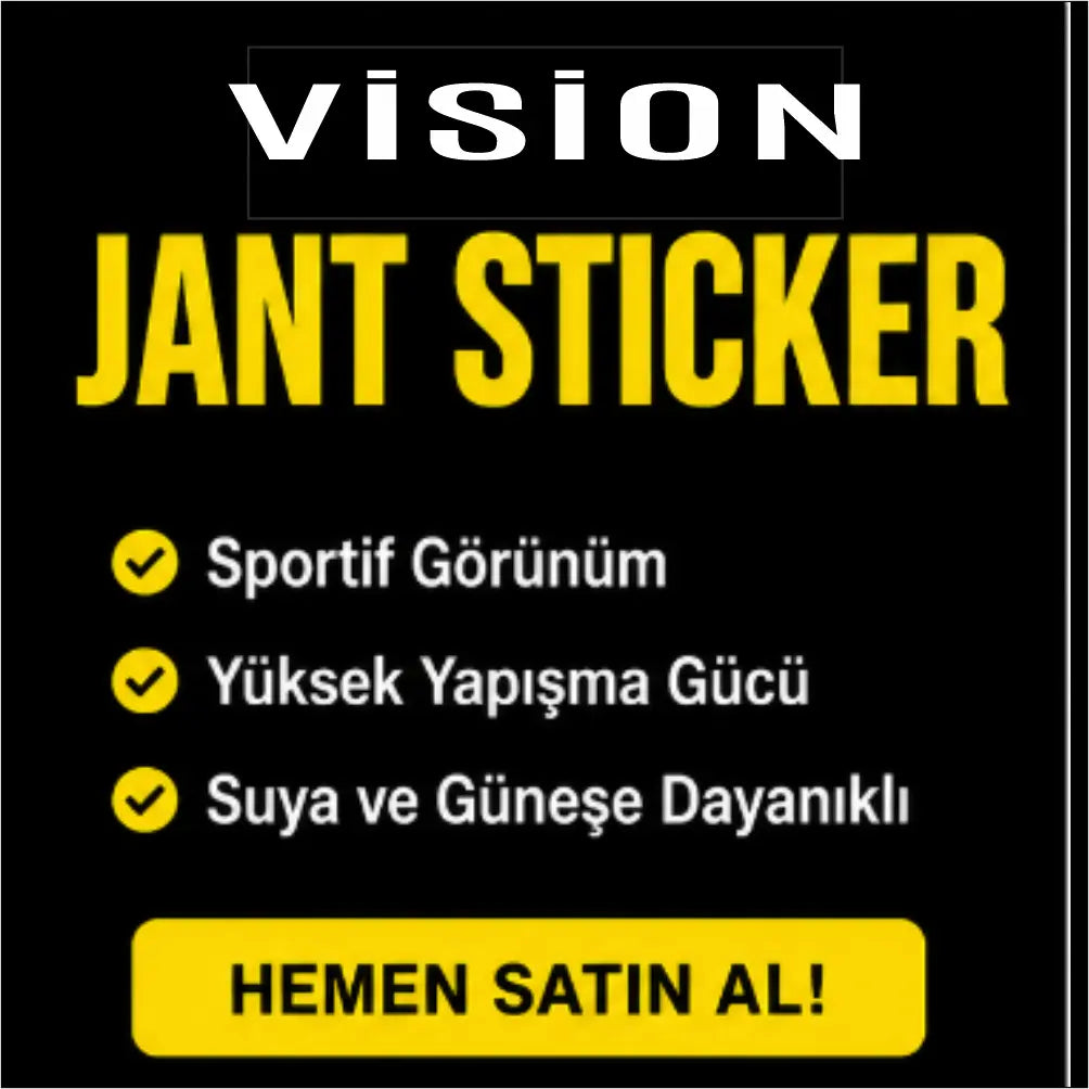 Vision Uyumlu Bisiklet Jant Sticker Seti | Premium Çıkartma