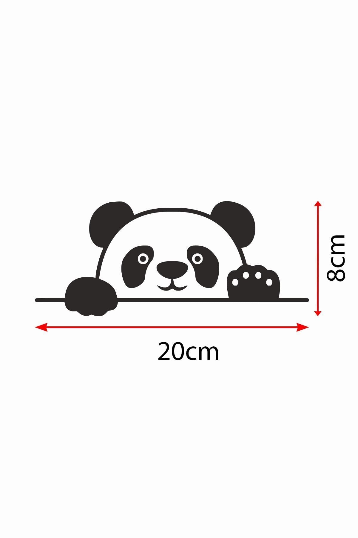 Sticker Master Bagajdan Bakan Panda Motorsiklet,Kask,Laptop,Motor Ve Oto Araç Sticker 20X8 Cm