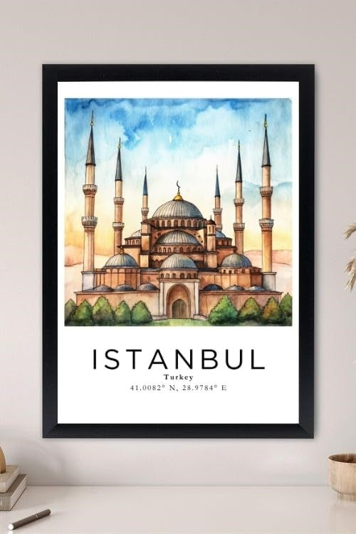 Sticker Master İstanbul Çerçeveli Poster Tablo | Tarih ve Estetiği Buluşturan Şık Dekorasyon