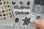 Sticker Master 30 Adet Yılbaşı Christmas JDM Araba Stickers Motor Bisiklet Laptop Sticker Etiket Çıkartma Siyah