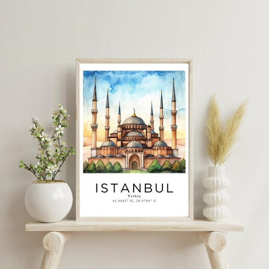 Sticker Master İstanbul Çerçeveli Poster Tablo | Tarih ve Estetiği Buluşturan Şık Dekorasyon