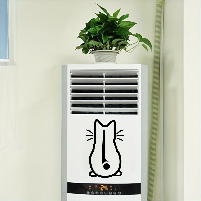Komik Kedi Arka Cam Stickerı 19x29,5 | Sticker Master