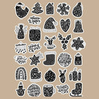 Sticker Master 30 Adet Yılbaşı Christmas JDM Araba Stickers Motor Bisiklet Laptop Sticker Etiket Çıkartma