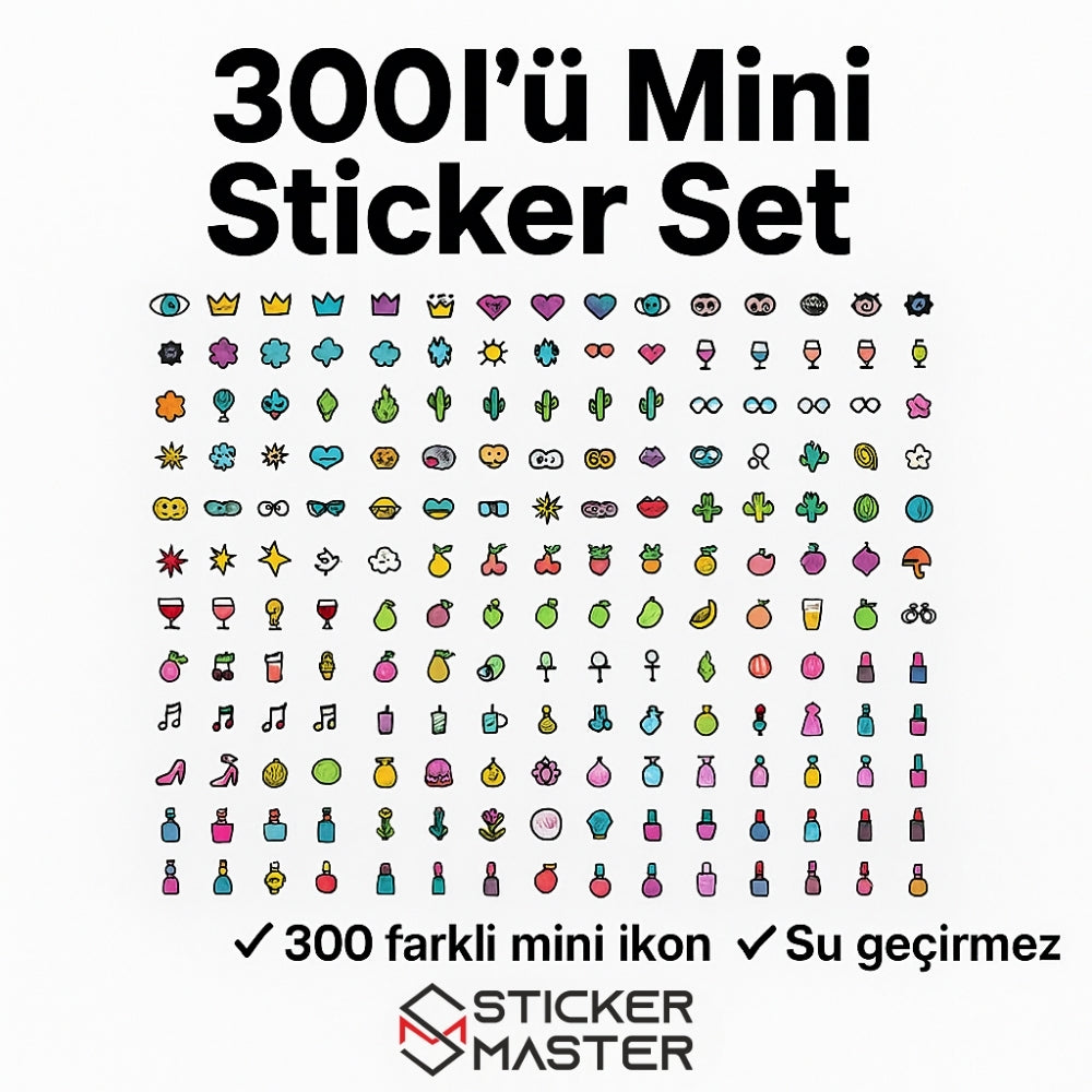 Sticker Master 300 Adet Karışık Sticker Pack Graffiti Araba Stickers Motor Bisiklet Laptop Sticker Etiket Çıkartma