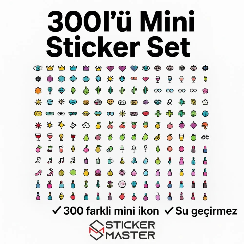Sticker Master 300 Adet Karışık Sticker Pack Graffiti Araba Stickers Motor Bisiklet Laptop Sticker Etiket Çıkartma Sticker Master
