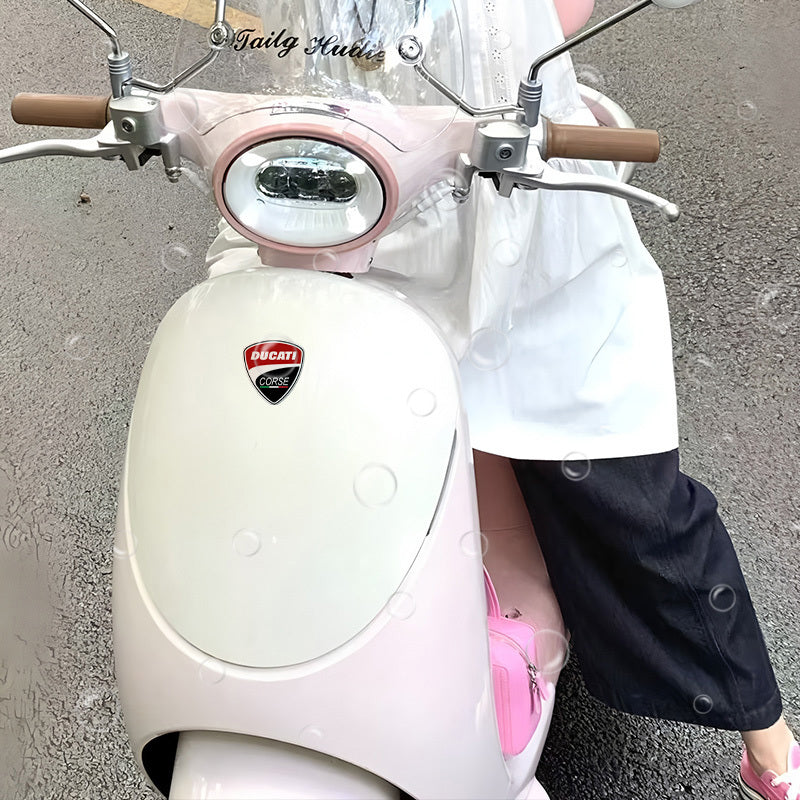 Ducati Logo Sticker 4’lü Set Kırmızı Siyah Vinil Etiket|Sticker Master