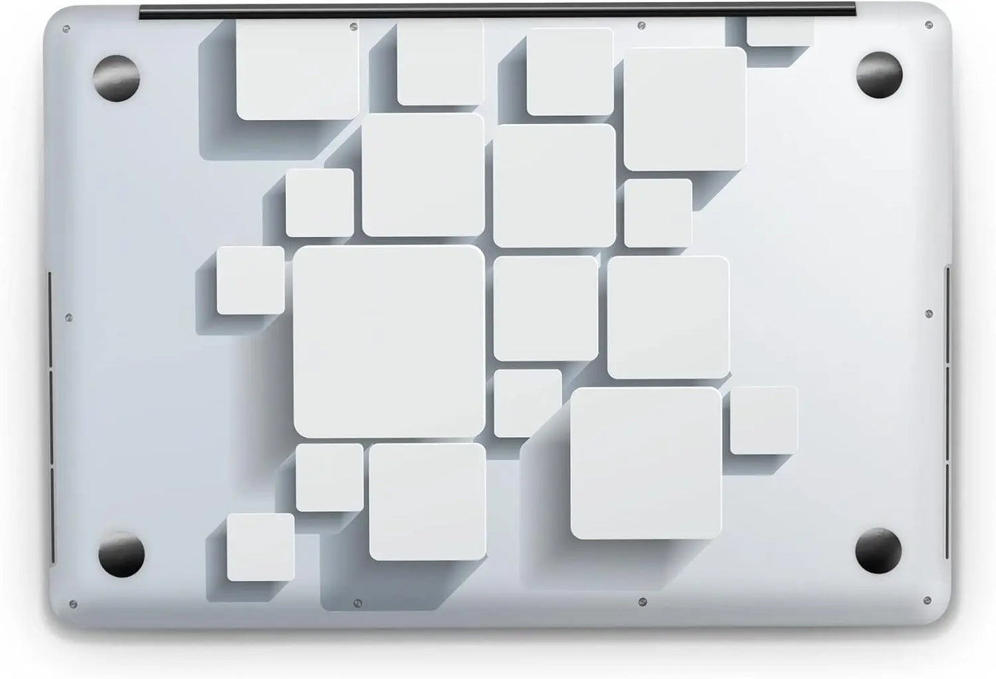 Sticker Master 3D Gray Evrensel Sticker Dizüstü Bilgisayar Vinil Sticker Decal 12" 13" 13.3" 14" 15" 15.4" 15.6 inç Dizüstü Bilgisayar Çıkartma Koruyucu Macbook Asus Acer Hp Lenovo Huawei Dell İçin - Sticker Master