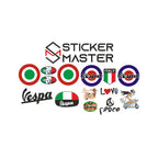 Sticker Master Vespa Sticker Seti – Kendinden Yapışkanlı, Su Geçirmez, Solmaz, Kolay Uygulanabilir Dekoratif Çıkartmalar
