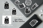 Sticker Master 30 Adet Yılbaşı Christmas JDM Araba Stickers Motor Bisiklet Laptop Sticker Etiket Çıkartma Siyah