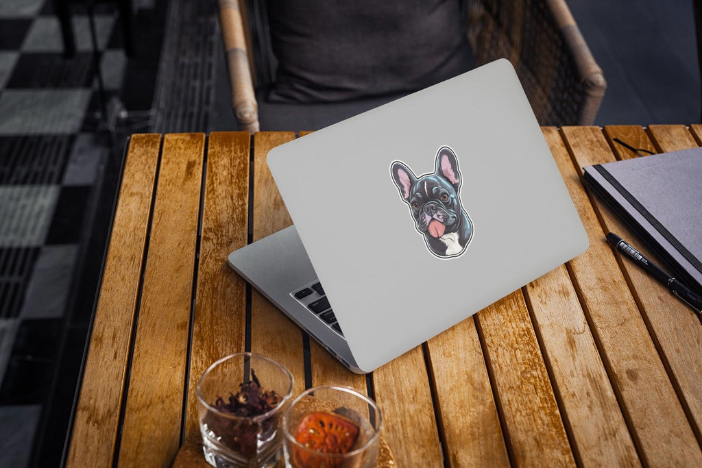 Sticker Master Fransız Bulldog Sticker Motor, Kask, Laptop, Araba, Oto Araç İçin Dayanıklı Etiket Decal