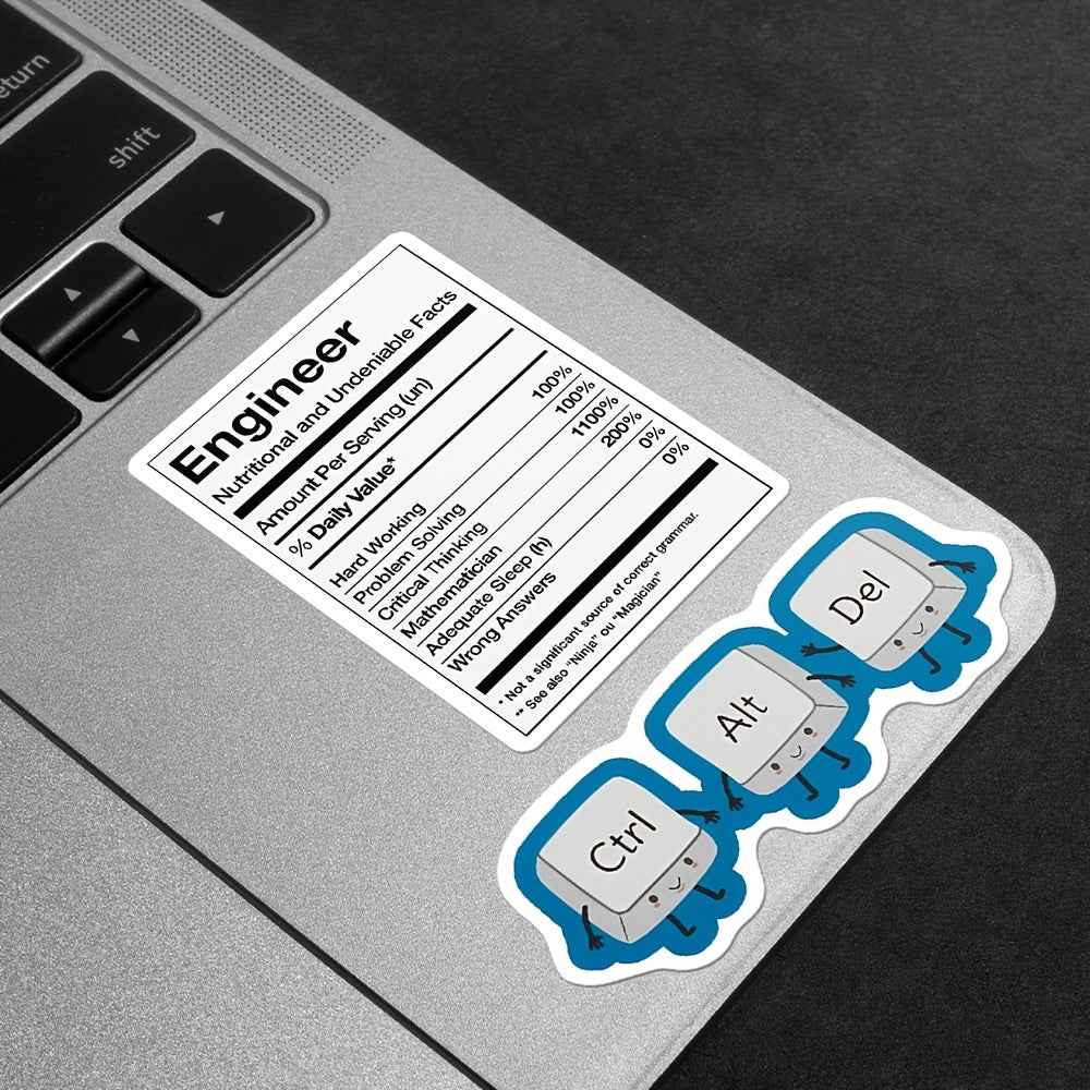 Sticker Master 50 adet Programcı Meme Çıkartmaları - Dizüstü Bilgisayarlar, Gitar Kılıfları, Telefon Kılıfları ve Karalama Defterleri için Teknoloji Temalı Karikatür Çıkartmalar | Dayanıklı PVC, 50+ Stil, Y