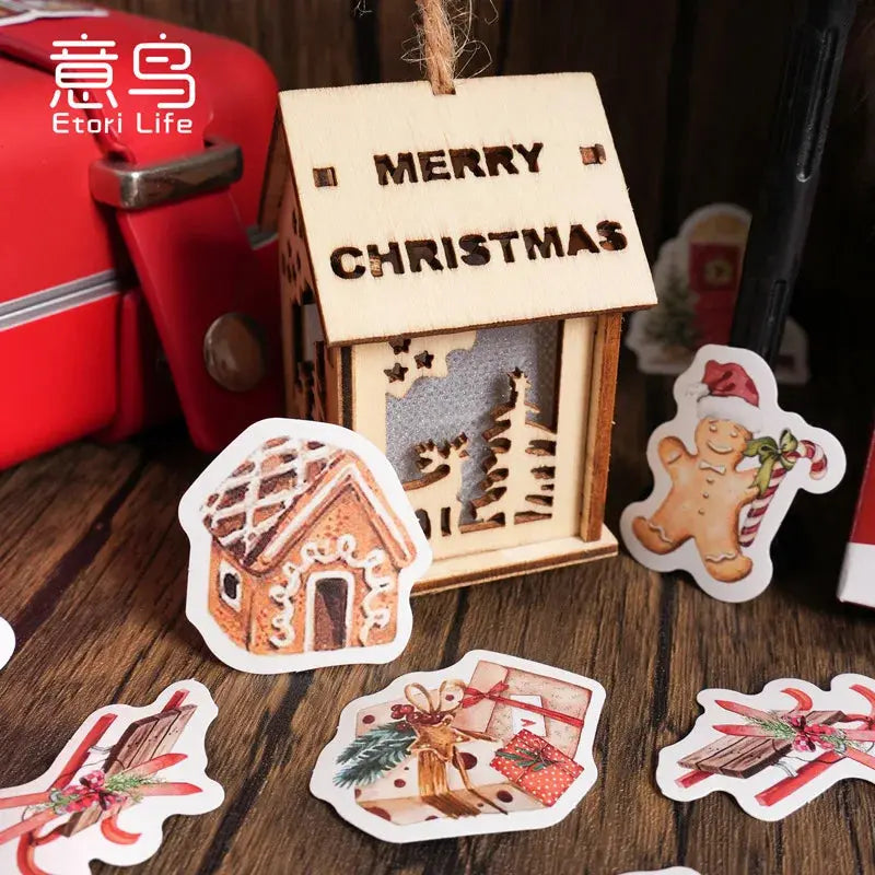 46 Parça Yılbaşı Sticker Seti | Merry Christmas Temalı Kendin Yap (DIY) Etiketleri Sticker Master