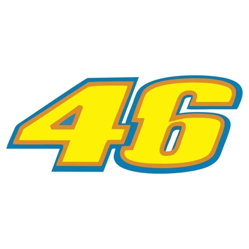 46 Rossi Sticker Motor, Kask, Laptop, Araba, Oto Araç İçin Dayanıklı Etiket Decal 15 Cm - Sticker Master