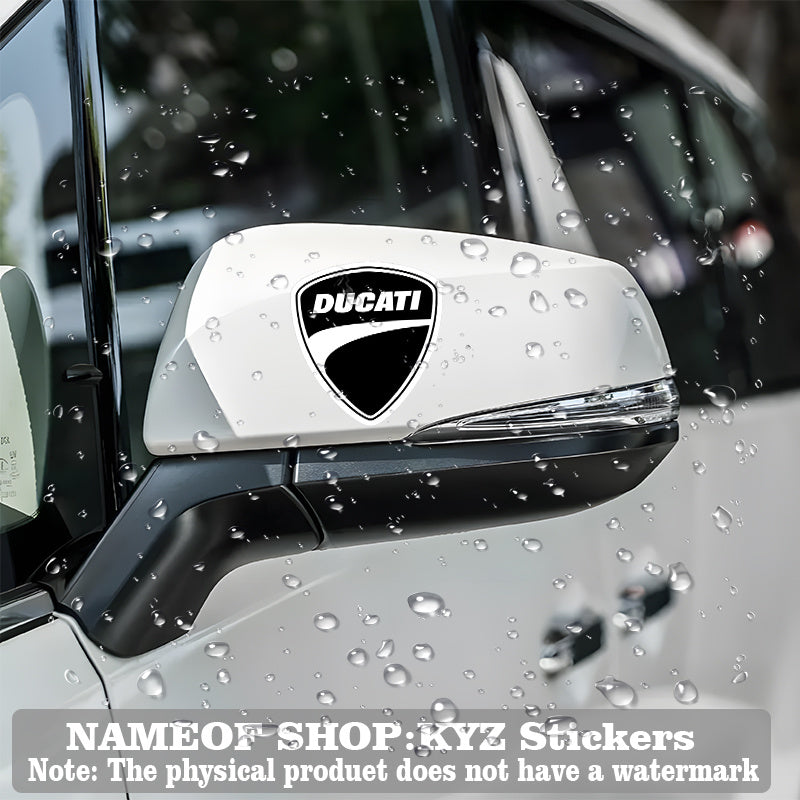Ducati Logo Siyah Beyaz Sticker 2’li Set Vinil Çıkartma | Sticker Master