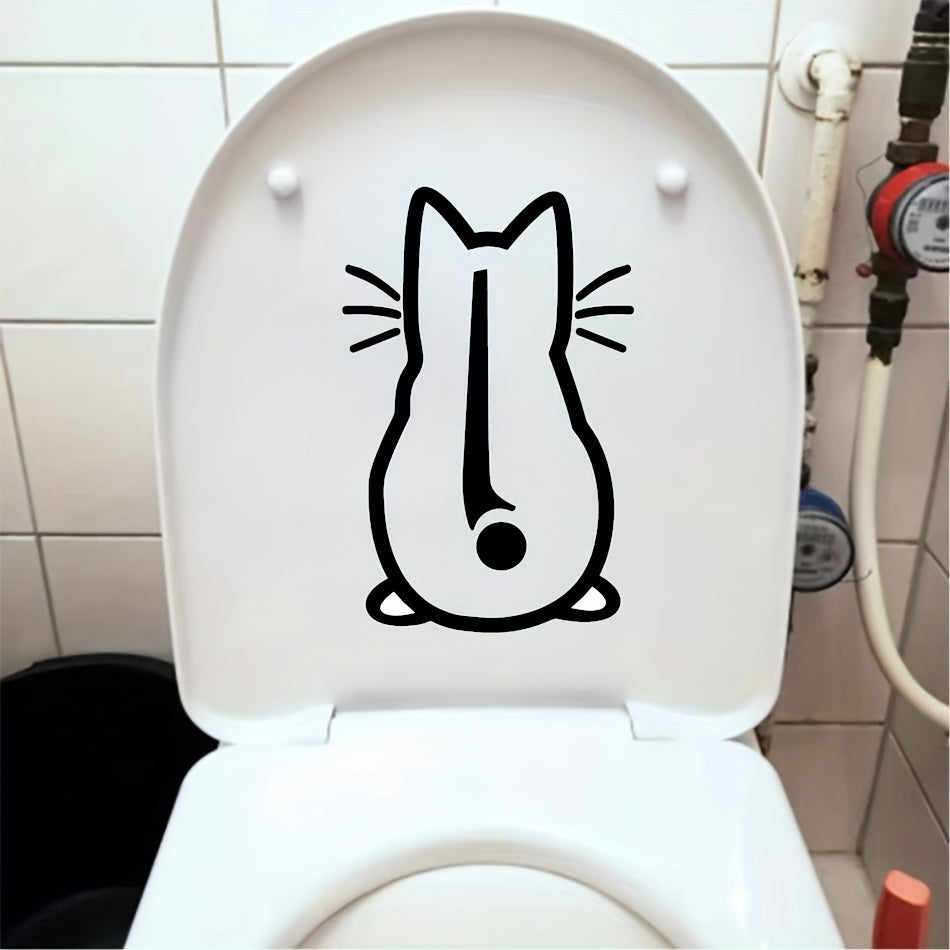 Komik Kedi Arka Cam Stickerı 19x29,5 | Sticker Master