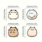 Sticker Master 50’li Kawaii Kedi & Kahve Sticker Seti Planlayıcılar, Laptoplar, Su Şişeleri ve DIY Defterler İçin Sevimli Çıkartmalar