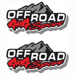 Sticker Master 4x4 Off Road Door Sticker Set, Durable Decal for Motorcycles, Helmets, Laptops, Cars, and Vehicles (2 Pieces)