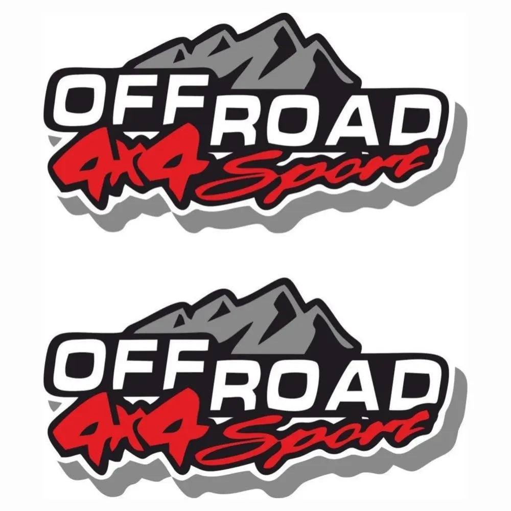 Sticker Master 4x4 Off Road Kapı Sticker Seti Motor, Kask, Laptop, Araba, Oto Araç İçin Dayanıklı Etiket Decal 2 Adet Sticker Master
