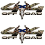 Sticker Master 4x4 Skull Camo Off-Road Sticker – 35 cm Avcı Ruhu, Doğanın İçinden!