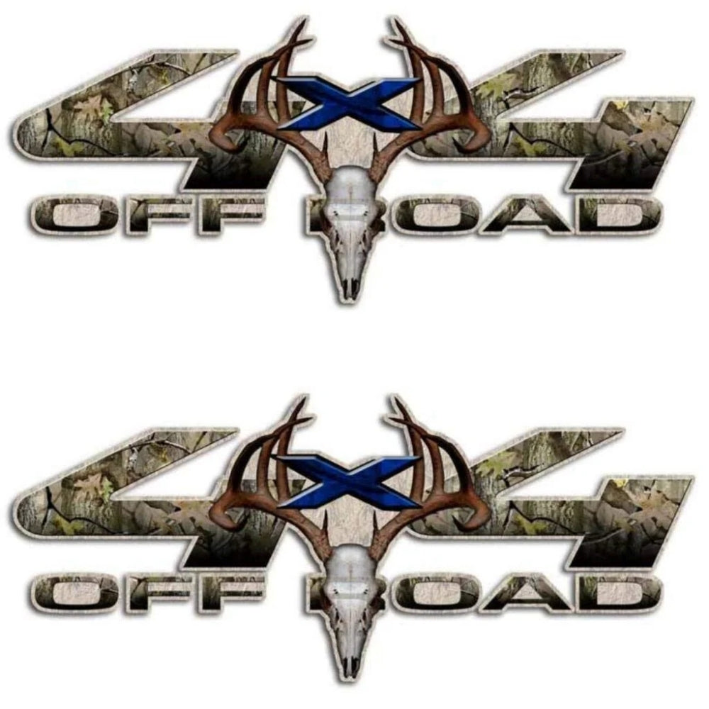 Sticker Master 4x4 Skull Camo Off-Road Sticker – 35 cm Avcı Ruhu, Doğanın İçinden!