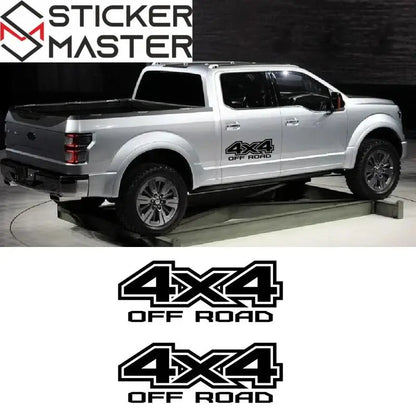4x4 Sticker Seti | Pick-up ve SUV İçin Off Road Yan Gövde Decal (2 Adet) Sticker Master