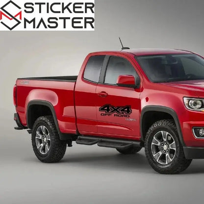 4x4 Sticker Seti | Pick-up ve SUV İçin Off Road Yan Gövde Decal (2 Adet) Sticker Master