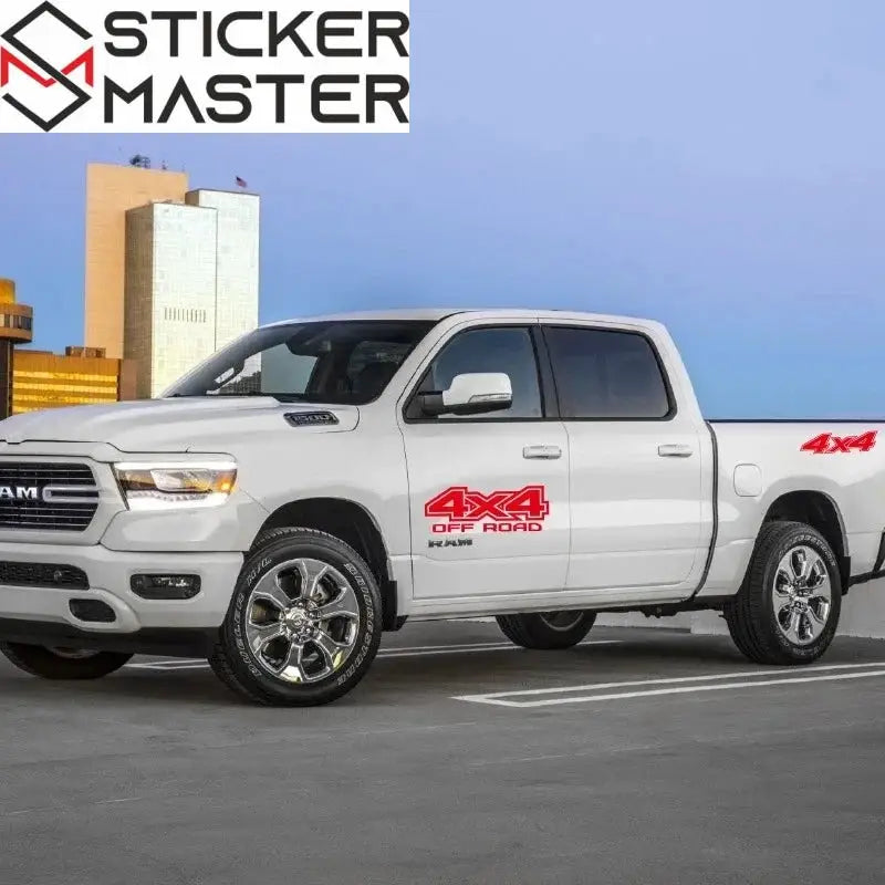 4x4 Sticker Seti | Pick-up ve SUV İçin Off Road Yan Gövde Decal (2 Adet) Sticker Master